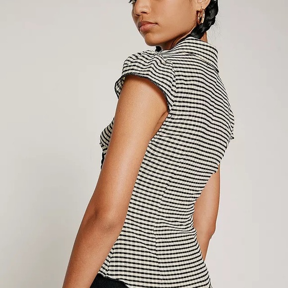 kimchi blue allegra black and white gingham top urban outfitters - Picture 3 of 6